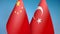 China and Turkey two flags