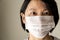 China woman wear medical mask protection from flu virus