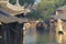 China ,wuzhen Water Villageï¼ŒPeople row a boat