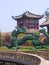 China Xian Garden Outdoor Park Pagoda Dragon Sculpture Nature Plants