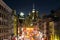 Chinatown Colorful Night Lights Street Scene in New York City