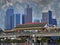 Chinatown Station in Los Angeles with Cloudy Sky