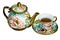 Chinaware tea pod and small drinking bowls