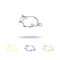 chinchilla, rodent multicolored outline icons. Element of rodents illustration. Signs and symbols outline icon for websites, web d