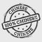 Chinese 100% Chinese rubber stamp isolated on.