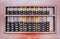 Chinese ABACUS old antique calculator retro finance education, tool work business accounting