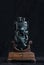 Chinese ancient jade carving art on a black background