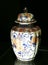 Chinese Antique Jar Blue Delft Red Gold Painted Flower Motif Kangxi Qing Dynasty Forbidden City Maritime Silkroad Palace Museum