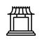 Chinese architectural arch vector, Chinese lunar new year line icon