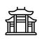 Chinese architectural arch vector, Chinese lunar new year line style icon