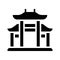 Chinese architectural arch vector, Chinese lunar new year solid style icon