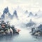 Chinese_art_Mountain_Heavenly_Clouds1_3