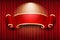 Chinese banner design on red curtain light up background