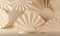 Chinese beige luxury background with pedestal, podium, round stage