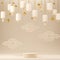 Chinese beige luxury background with pedestal, podium, round stage