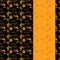 Chinese black and gold bamboo pattern vertical banner