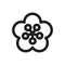 chinese blossom flower icon. Vector illustration decorative design