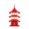Chinese building temple element architecture. Traditional china town pagoda