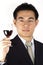 Chinese Businessman And Wine