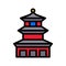 Chinese castle vector, Chinese lunar new year filled icon