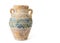 Chinese ceramic amphora vase on the white background.