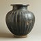 Chinese ceramic jar. Sung period. Northern black ware, stoneware, decorated with vertical bands