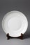 Chinese ceramic plate kitchenware with grey background generated by ai