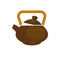 Chinese ceramic teapot for tea time vector flat icon