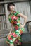 Chinese cheongsam model