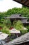 Chinese Chinese style luxurious garden courtyard and ancient building turret