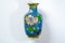 Chinese cloisonne vase urn on white background