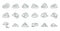 Chinese Cloud icon raw material for use, filled outline editable