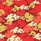 Chinese Cloud or Japanese cloud or Oriental cloud low detail ornament seamless pattern with red and gold theme