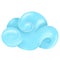 Chinese cloud: a playful, cartoonish blue element with white accents. for designs with an Eastern flair, a sense of warmth and