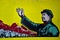 Chinese communist propaganda poster art with Mao Zedong