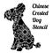 Chinese crested dog stencil