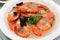 Chinese cuisine steamed shrimp