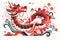 Chinese dragon abstract illustration. Chinese year of the dragon