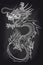 Chinese dragon on chalkboard backdrop