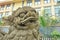 Chinese dragon head stone carved sculpture in Manila, Philippines