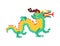 Chinese dragon pixel art. China mythical monster 8 bit. National folk beast. vector illustration