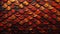 Chinese Dragon Scales Texture Chinese New Year 2024 Year Of The Dragon, Red and Gold Symmetry Pattern. Generative AI