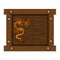 Chinese dragon on the wooden frame