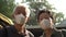 Chinese elderly couple prevent Coronavirus outbreak contamination wearing mask