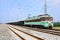 Chinese electric train under blue sky