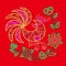 Chinese embroidery rooster pattern