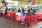 Chinese families enjoy fresh fish cuisine in the harbor,Hongkong