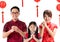 Chinese family greeting