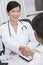 Chinese Female Woman Hospital Doctor Shaking Hands