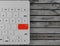Chinese flag enter key on white pc keyboard, on wood background. 3d render